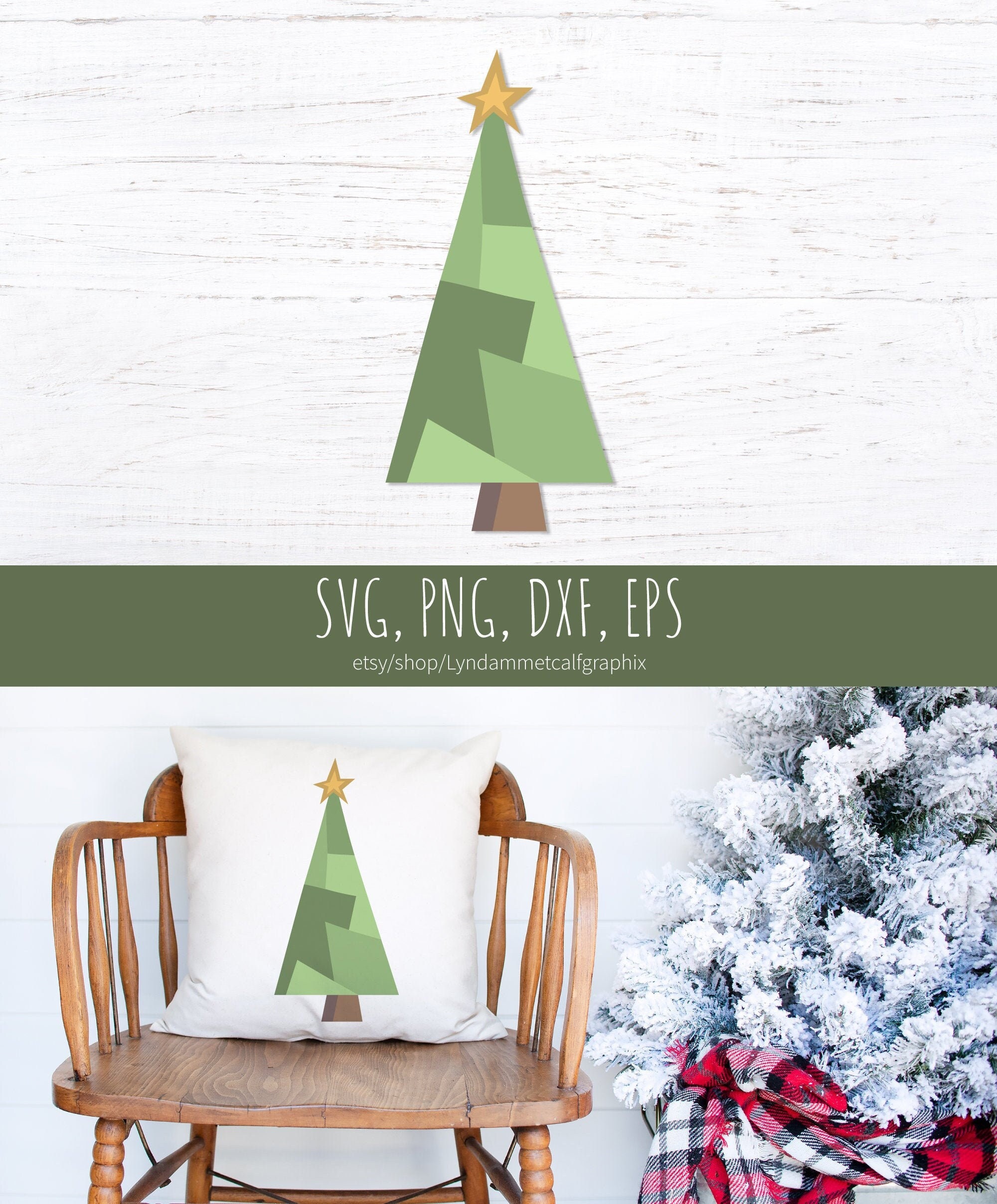 Christmas Tree SVG Cut File for Cricut & Silhouette Machines | Etsy
