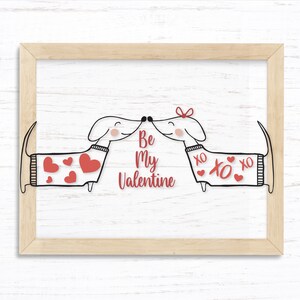 Hund Valentine svg, Dackel svg, Doxie svg Cut File, XO svg, Herzen und Hunde svg, Hunde svg, Be My Valentine svg, Haustier Valentine svg