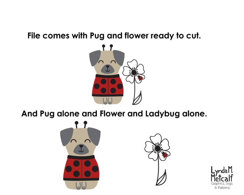 Download Puppy SVG Pug svg Ladybug svg Dog svg File for Cricut | Etsy