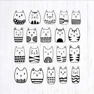 Cats SVG Bundle for Cricut & Silhouette Machines, Cats svg, Cute Cats Bundle, Cute Cats png Files, Cat svg Bundle