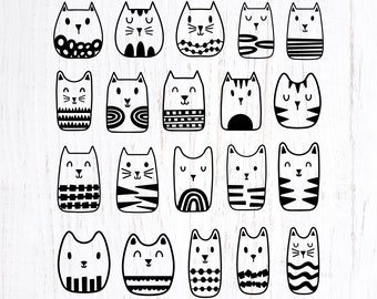 Cats SVG Bundle for Cricut & Silhouette Machines, Cats svg, Cute Cats Bundle, Cute Cats png Files, Cat svg Bundle