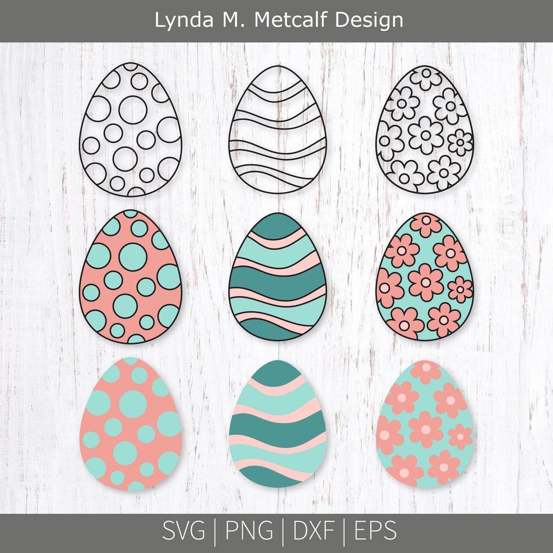 Easter Eggs Svg Bundle. Layered Easter Egg Files for Cricut. - Etsy