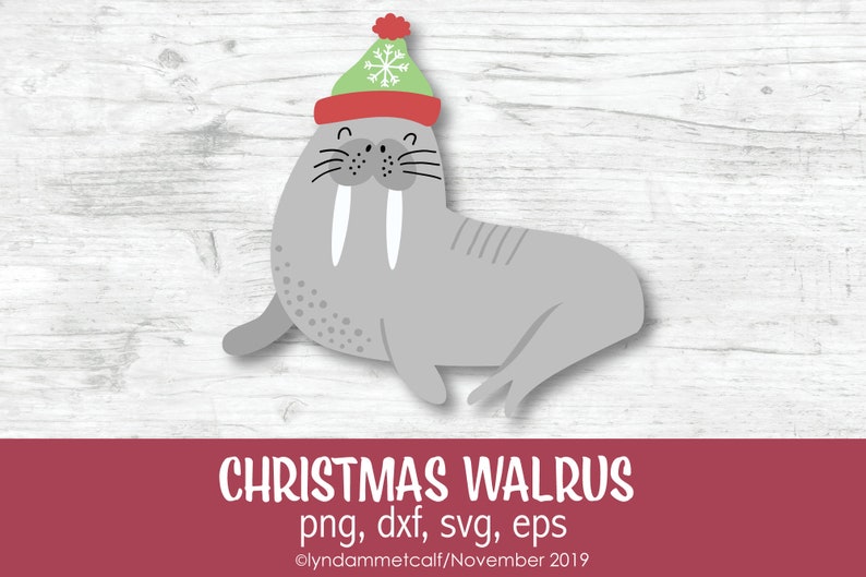 Christmas Walrus SVG File for Cricut & Silhouette Machines Etsy