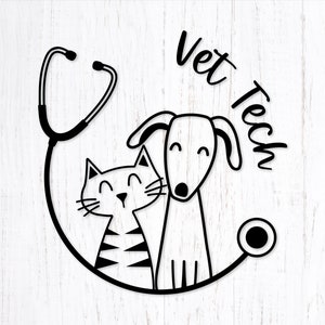 Vet Tech Svg Cut File. Cat and Dog Svg. Veterinary Tech Png. Vet Vector Clipart. Vet Technician Svg for Shirts and Mugs. Vet Tech Week Gift