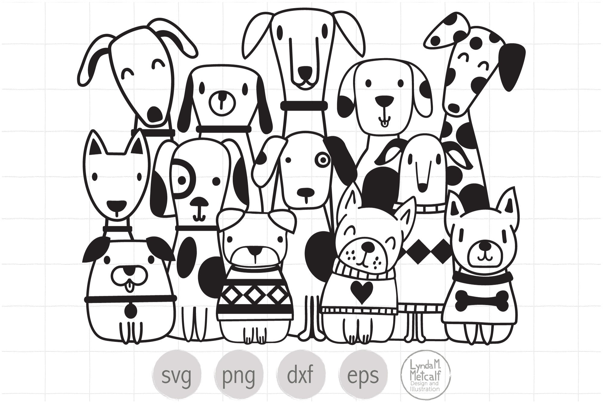 Assorted Dog Breeds SVG Dogs svg Puppies svg Dogs Cutting | Etsy