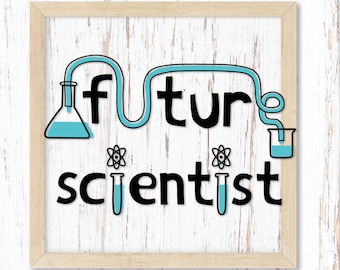 Futuro scienziato svg. Ragazza scienziata Svg. Ragazzo scienziato Svg. Stelo Svg. Chimica Svg. Kid Science Svg. File di taglio SVG di scienza