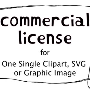 Commercial License for One Single Clipart, SVG or Graphic Image