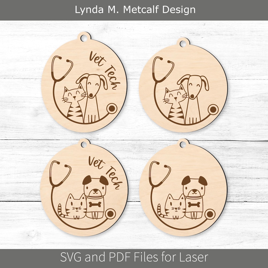 Key Chain Veterinary Vet-tech Keychain Laser Svg Files. Gift for Veterinary Technician ...