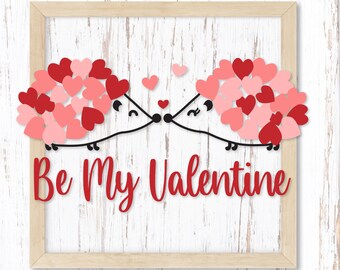 Be My Valentine Svg. Hedgehog Svg. Cute Kids Valentine Svg. Kawaii Hedgehog Dxf. Valentines Day Eps. Funny Valentines Shirt Svg. Love Svg