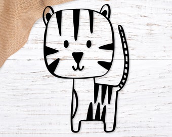 Tiger Svg. Cute Tiger Svg. Tiger Svg Cut File for Cricut. Tiger Svg Design for Shirts