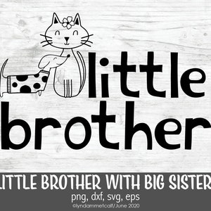 Broertje met grote zus SVG voor Cricut, zus met nieuwe kleine broertje, broertje SVG voor baby's