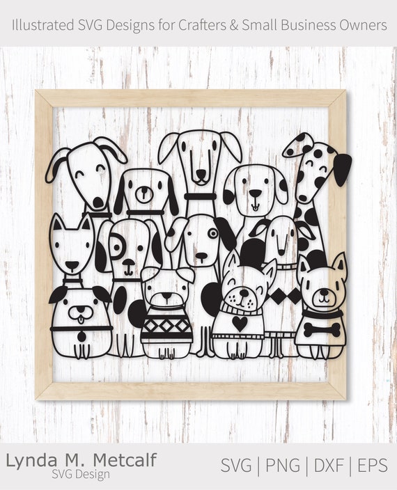 Assorted Dog Breeds SVG Cut File, Dogs Png Clipart, Commercial License Included