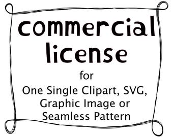 Licence commerciale pour un seul clipart, SVG, image graphique ou motif transparent