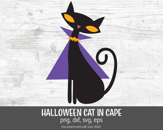 Download Halloween Black Cat Svg File For Cricut And Silhouette Etsy PSD Mockup Templates