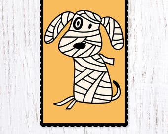 Halloween Dog Svg. Mummy Dog Svg. Halloween Puppy Svg Cut File. Cute Halloween Dog Clipart. Spooky Halloween Dog Cut File.