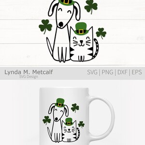Irish Cat svg. Irish Dog svg. St Patricks Day Cat and Dog Svg. Irish Cat Svg Cut File. Irish Dog Clipart. St Patricks Svg for Kids image 3