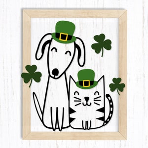 Irish Cat svg. Irish Dog svg. St Patricks Day Cat and Dog Svg. Irish Cat Svg Cut File. Irish Dog Clipart. St Patricks Svg for Kids image 8