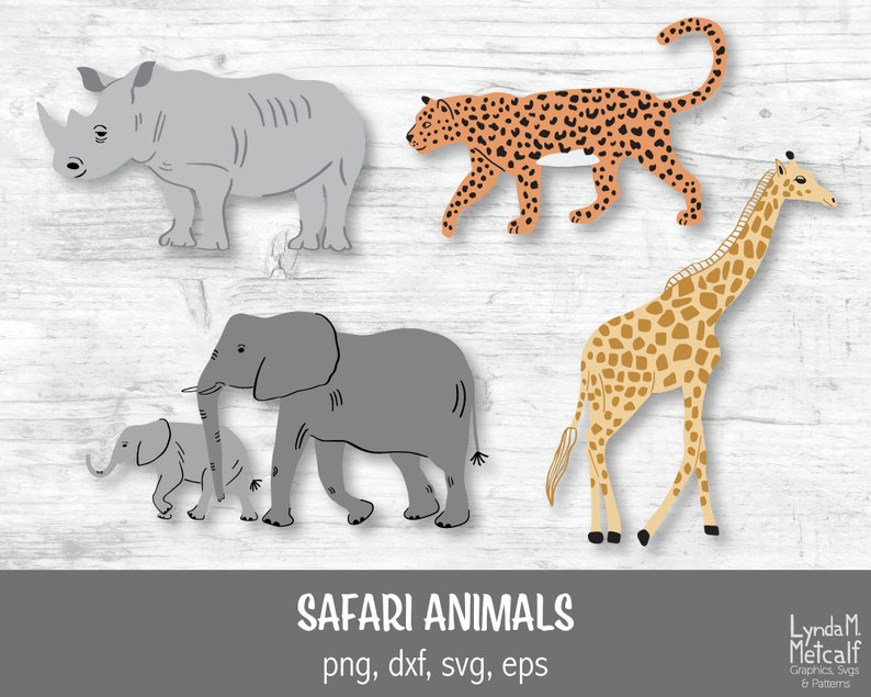 Safari Animals Clipart Set Safari Animals Bundle for Cricut &amp; | Etsy