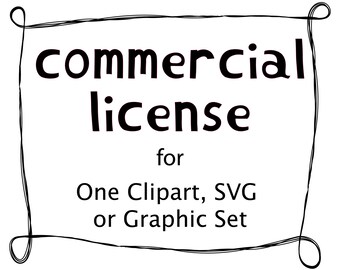 Commercial License for One Clipart, SVG or Graphic Set