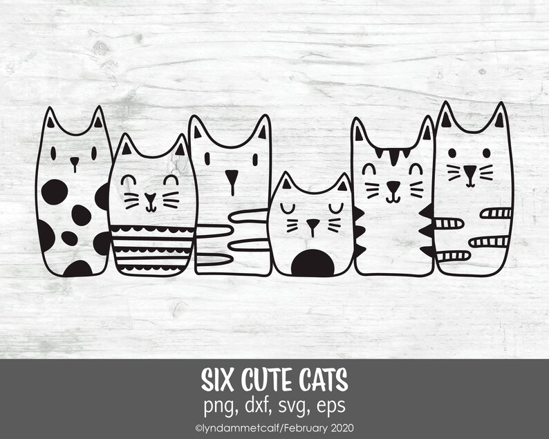 Download Cute Cats SVG File for Cricut & Silhouette Machines Cute ...
