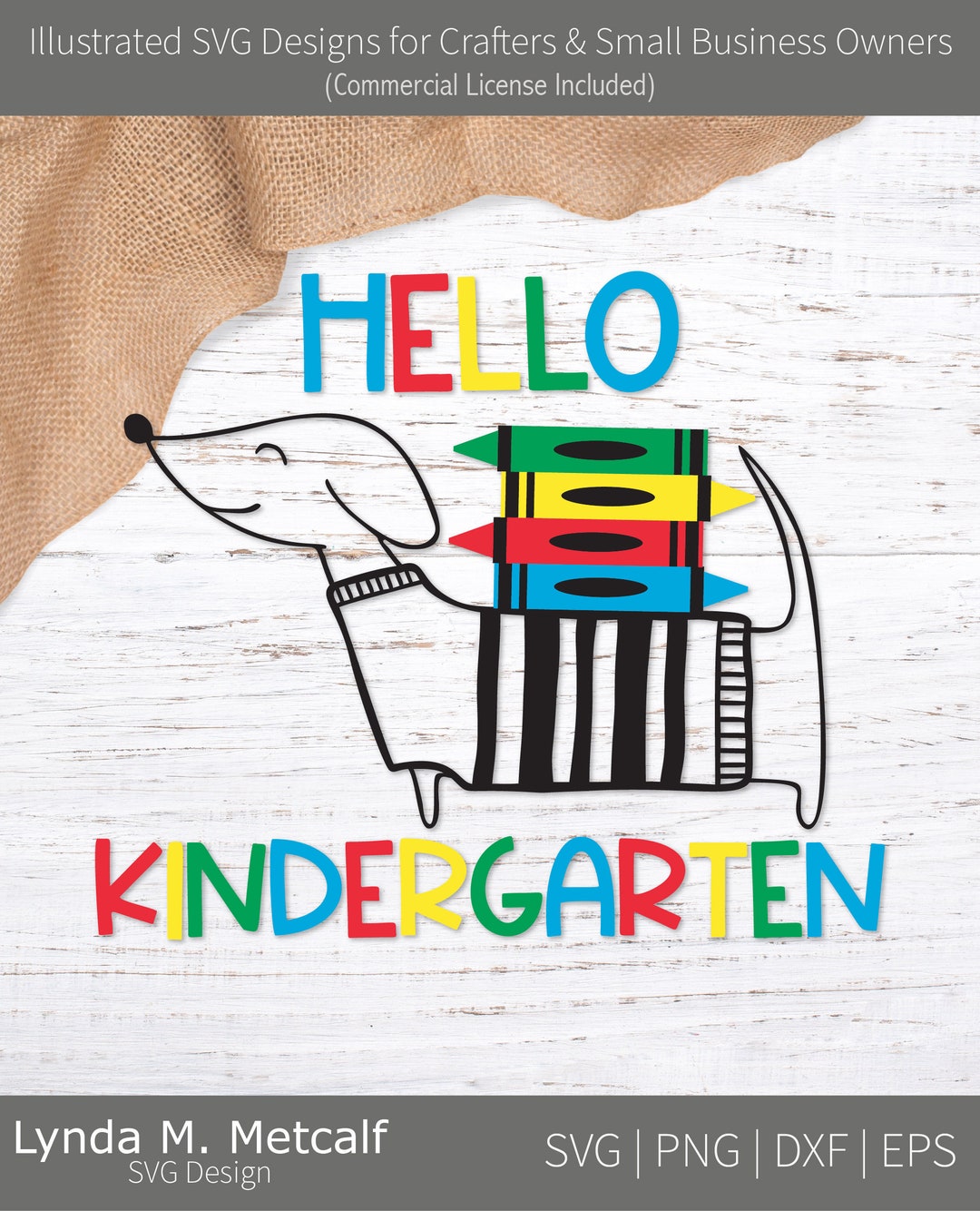 Hello Kindergarten Svg. Back to School Svg. Dog Svg. Dachshund Svg Cut ...
