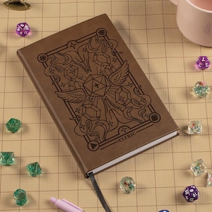 Cleric Simple Leatherette Sketch Book, Tabletop Gaming Notebook, Tabletop Gamer Gift, Gaming Notebook