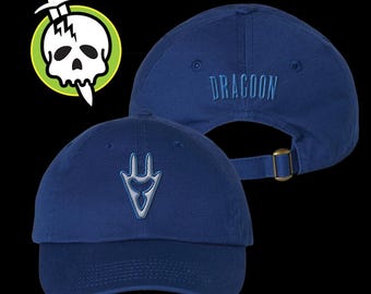Job Icon Dragoon Front & Back Embroidered Dad Hat, MMO Gamer Inspired Embroidered Hat, Nerd Gaming Gift
