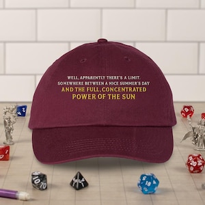 Well Apparently There&#39;s a Limit Embroidered Dad Hat, Video Game Embroidered Hat, Funny Dialogue Hat, Nerd Gaming Gift