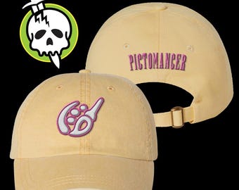 Job Icon Pictomancer Front & Back Embroidered Dad Hat, MMO Gamer Inspired Embroidered Hat, Nerd Gaming Gift