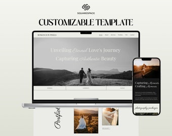 Squarespace 7.1 Photography Website Template: Portfolio Design (PDF Guide Included)