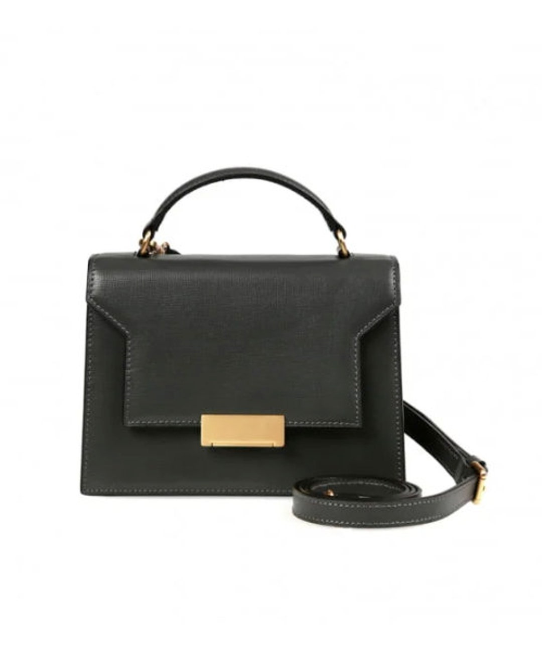 Romi Ver. 2 Pyton Leather Black Bag Etsy