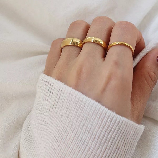 18K Gold Plated Gold Band