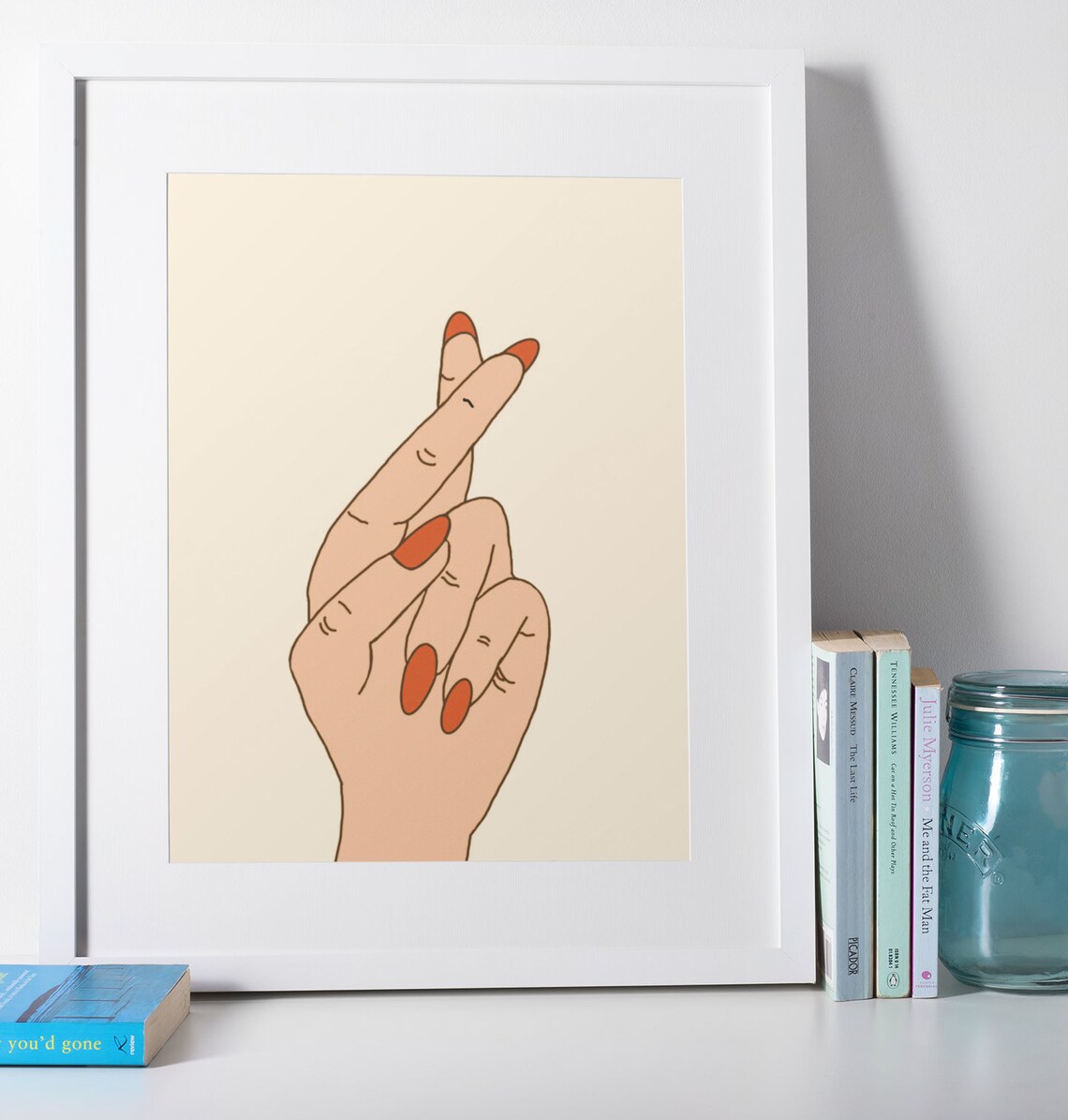Fingers Crossed Art Prints | Etsy