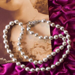 ★早期完売★VINTAGE HOLLYWOOD★5-way Knotted Pearl Necklace Vintage 1950s Pearl Necklace 5mm wide knotted 14 Karat Gold