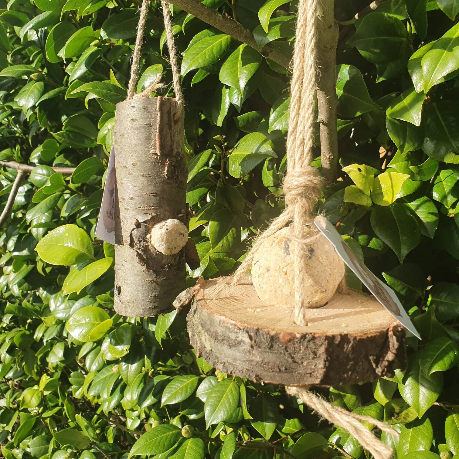 Bird Feeder Gift Set Duo natural Handmade Bird Food Etsy UK