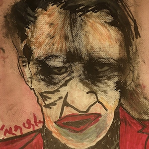 Marilyn Manson Poster Print - Original Handcrafted Illustration 13.7&quot; x 19.6&quot; - Unique Wall Art for Music Fans - Gothic Decor Gift