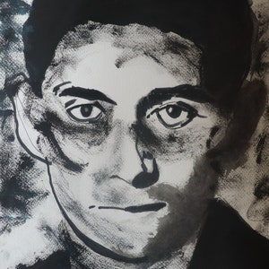 Franz Kafka Poster von Ilker Ortac - Original Druck Kunst Illustration - Einzigartiges Raum Dekor Gemälde - Kunst Dekor Poster