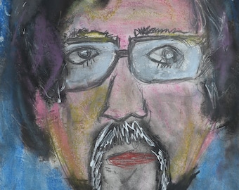 Tim Burton Illustration - 13.7 x 19.6 Inch Original Art by İlker Ortaç - Exclusive Artwork for Tim Burton Fans