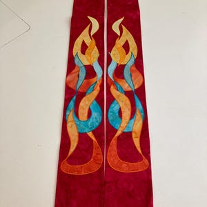 Fire and Water clergy stole