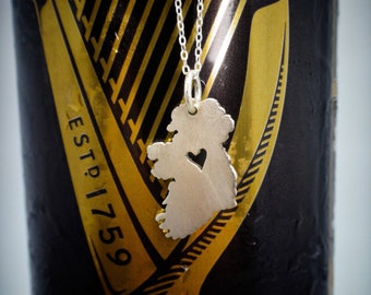 Heart Ireland Map Pendant