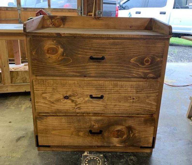Rustic Farmhouse Baby Changing Table/ Chest of Drawers Etsy
