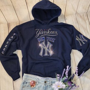 ShirtsOverTheRainbow Yankees Hoodie Pullover Unisex, Crewneck Sweatshirt Bling Unisex Sizes, Yankees Gift, Yankees Sweater, Yankees Shirt, Yankees Sweatshirt