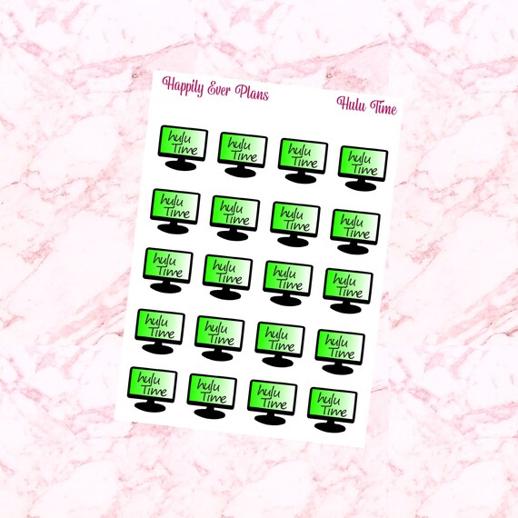 Hulu Hulu Tv Streaming Tv Functional Icon Deco Planner Etsy