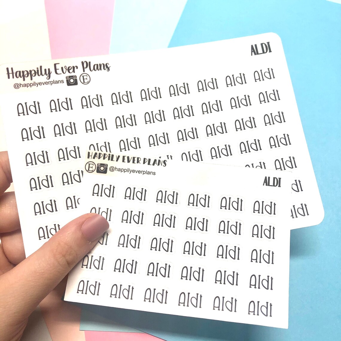 Aldi Script Sticker / Black Script Sticker / Aldi Grocery Etsy