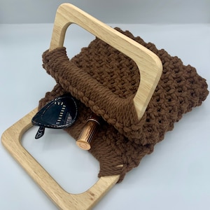 Macramé Handtasche In Mokka