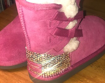 pink sparkly uggs