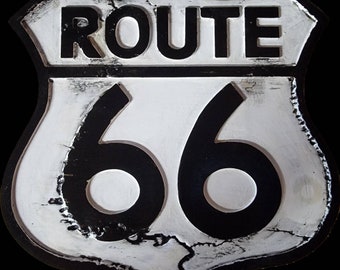 BPHR0006 MILLER ROUTE 66 Shield Rustic Chic Sign  MAN CAVE Funny Decor Gift 