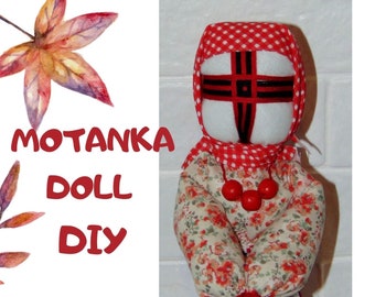 Ukrainian Motanka Doll DIY - an easy instruction How to make a simple Folk Rag Doll, 10" primitive Doll Amulet easy to follow pattern PDF