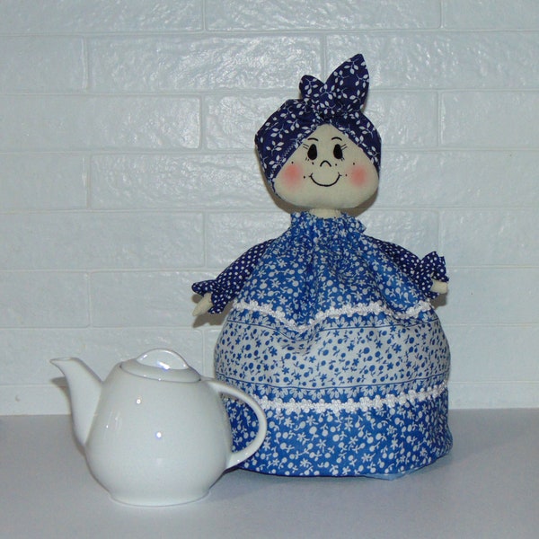 Tea Warmer Doll - tea cozy author's doll, granny tea cozy, grandma tea warmer, retro tea cosy, coffee warmer, tea pot warmer gift
