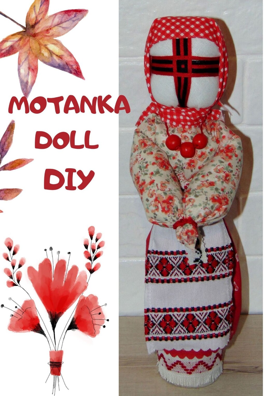 Ukrainian Motanka Doll DIY an Easy Instruction How to Make a Simple
